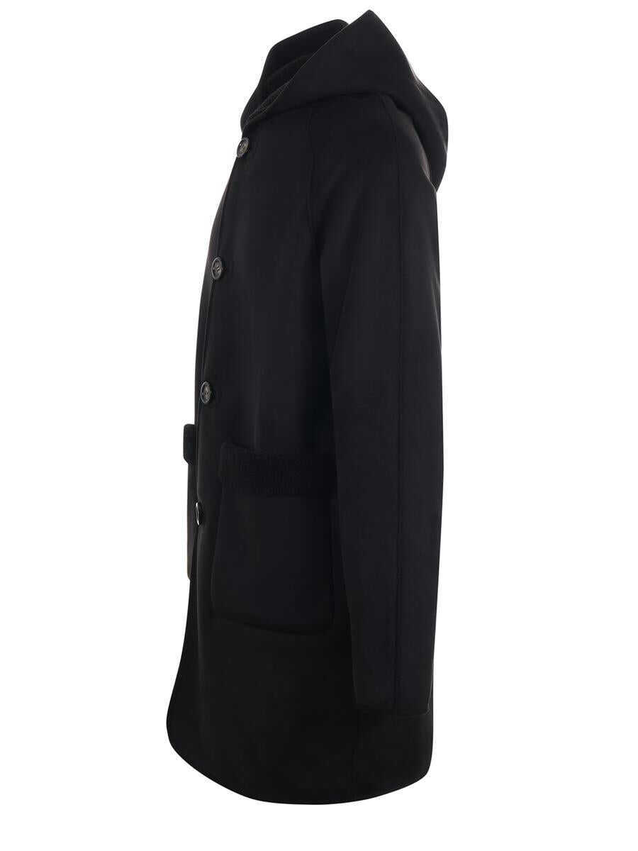 Paltoane Daniele Alessandrini Daniele Alessandrini  Coats Black Barbati (BM 19266456) 3