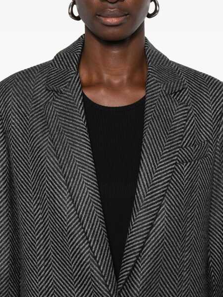 Geci forteforte ForteForte Wool Single-Breasted Jacket GREY Femei (BM 19266573) 5