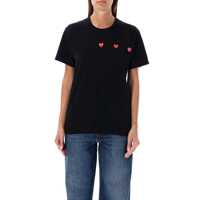 Tricouri Comme Des Garçons Play Three Hearts T-Shirt Femei