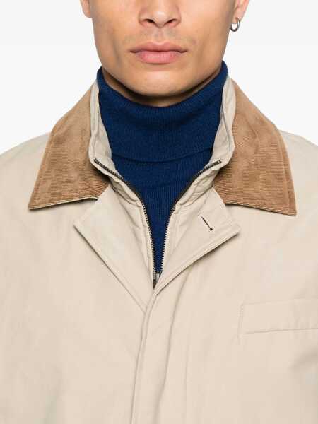 Paltoane Fay Fay  Quilted Nylon Down Jacket Beige Barbati (BM 19266813) 4