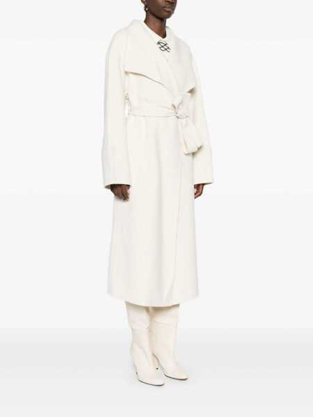 Paltoane Soft Goat Soft Goat Wool And Cashmere Coat WHITE Femei (BM 19266852) 3