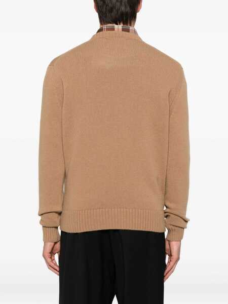 Pulovere Seven Gauge Seven Gauge Camel Crewneck Sweater Brown Barbati (BM 19266858) 4
