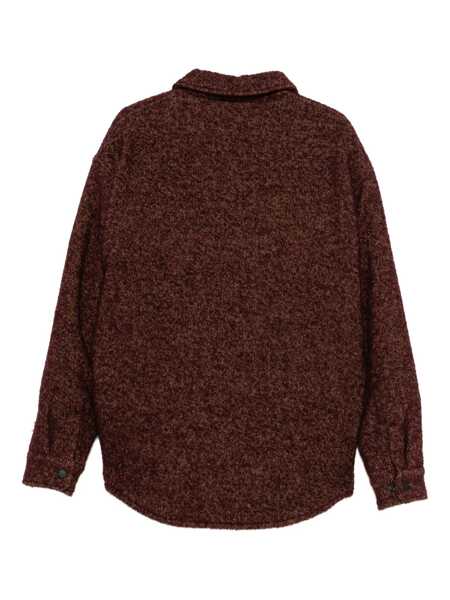 Camasi Emporio Armani Emporio Armani Overshirt In Mixed Wool Boucl Red Barbati (BM 19267050) 2