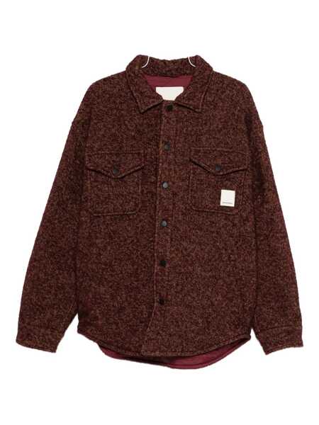 Camasi Emporio Armani Emporio Armani Overshirt In Mixed Wool Boucl Red Barbati (BM 19267050) 1