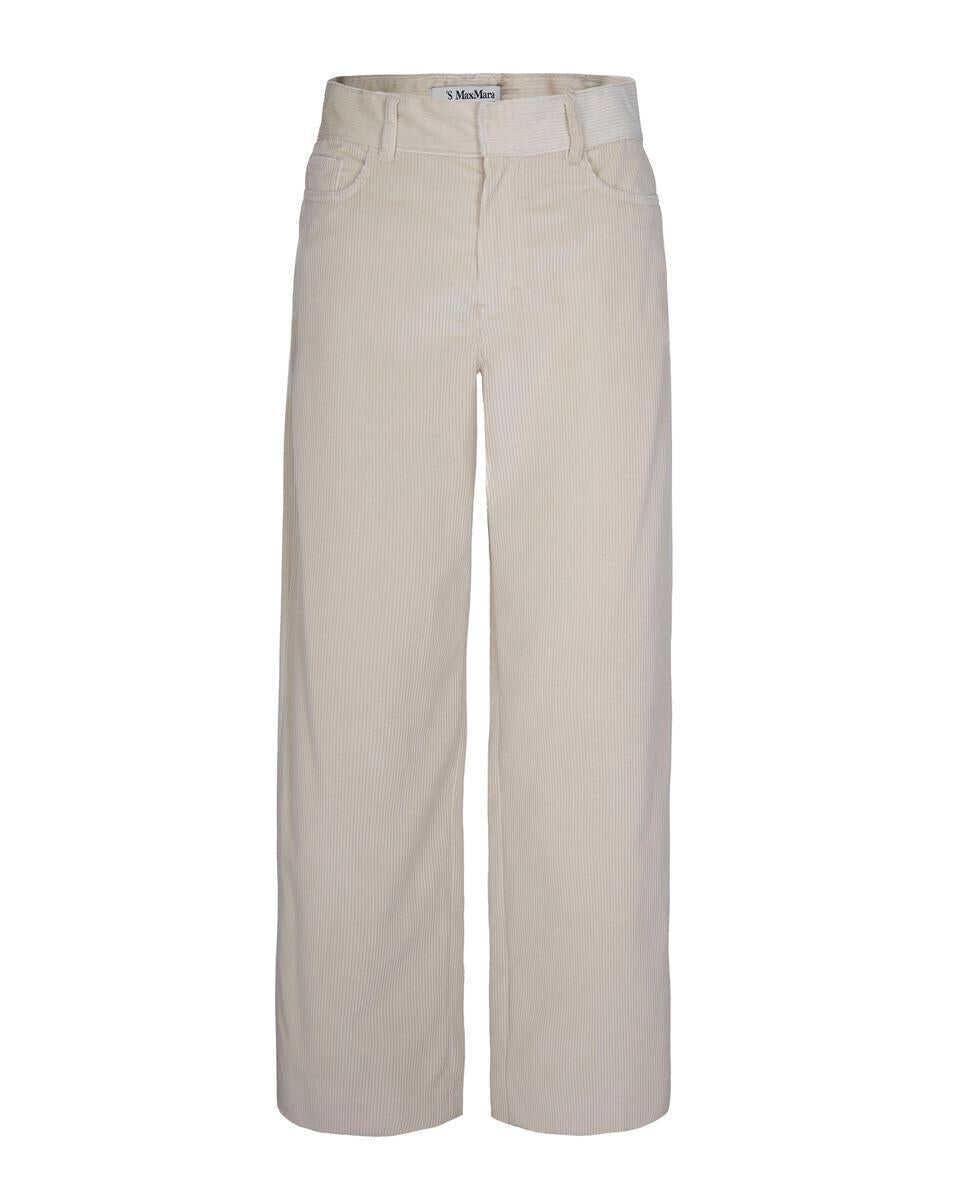 Pantaloni casual Max Mara S Max Mara Pants BIANCO AVORIO Femei (BM 19267311) 1