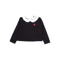 Bluze de trening BLACK SWEATSHIRT WITH DETACHABLE COLLAR Fete