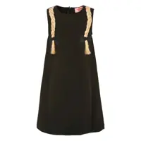 Rochii BLACK SLEVELESS DRESS WITH BRAIDED EMBROIDERY Fete