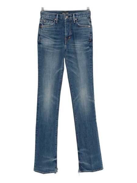 Blugi Tom Ford Tom Ford Japanese Stonewashed Flare-Fit Jeans BLUE Femei (BM 19267614) 1