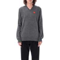 Pulovere Comme des Garçons Dama - Pulovere Comme des Garons Comme Des Garons Play Red Heart Patch V-Neck GREY Femei (BM 19267629) - B-mall.ro