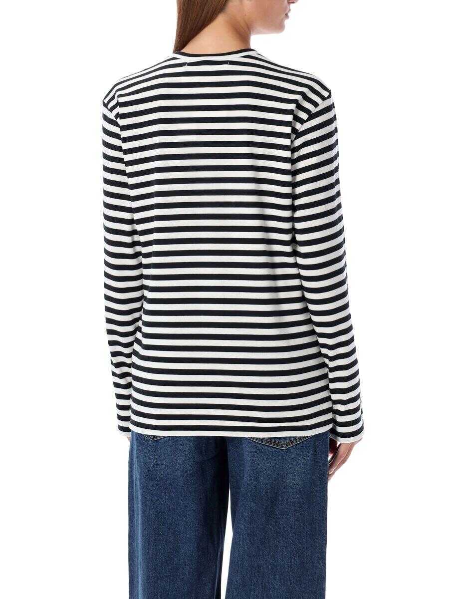 Tricouri Comme des Garons Comme Des Garons Play Striped Long-Sleeved T-Shirt Multicolor Femei (BM 19268052) 2