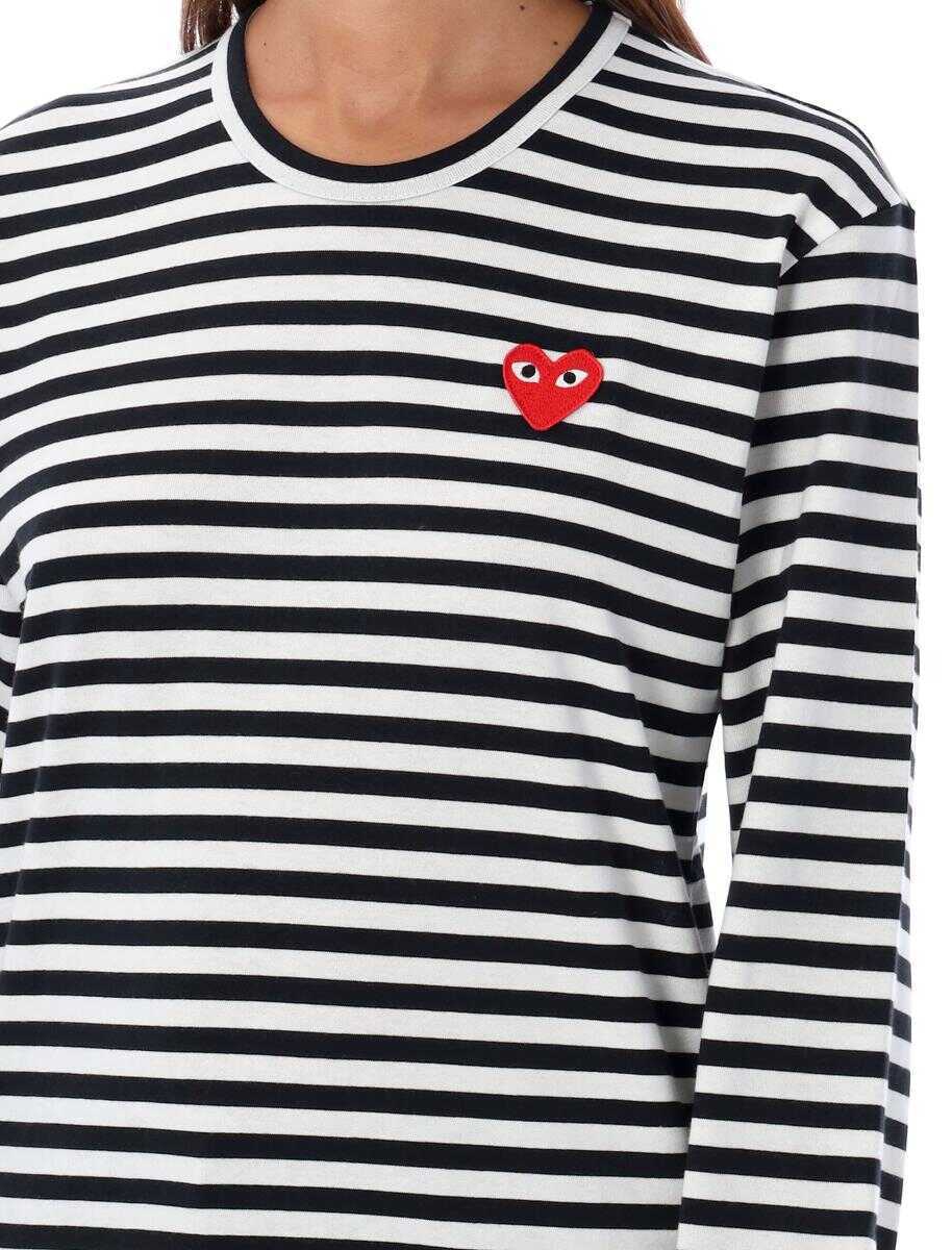 Tricouri Comme des Garons Comme Des Garons Play Striped Long-Sleeved T-Shirt Multicolor Femei (BM 19268052) 3