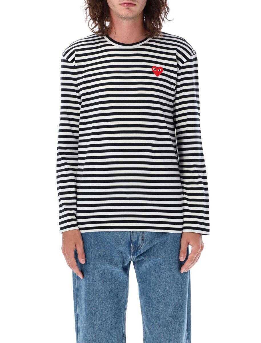 Tricouri Comme des Garons Comme Des Garons Play Striped Long-Sleeved T-Shirt Multicolor Femei (BM 19268052) 4