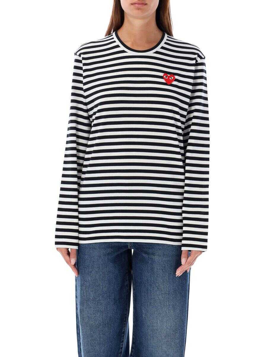Tricouri Comme des Garons Comme Des Garons Play Striped Long-Sleeved T-Shirt Multicolor Femei (BM 19268052) 1