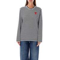 Tricouri Comme Des Garçons Play Striped Long-Sleeved T-Shirt Femei