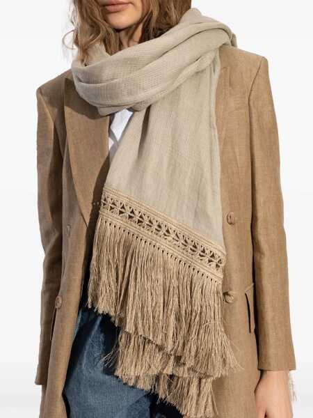 Esarfe Max Mara Max Mara Grammo Linen Scarf Beige Femei (BM 19268259) 4