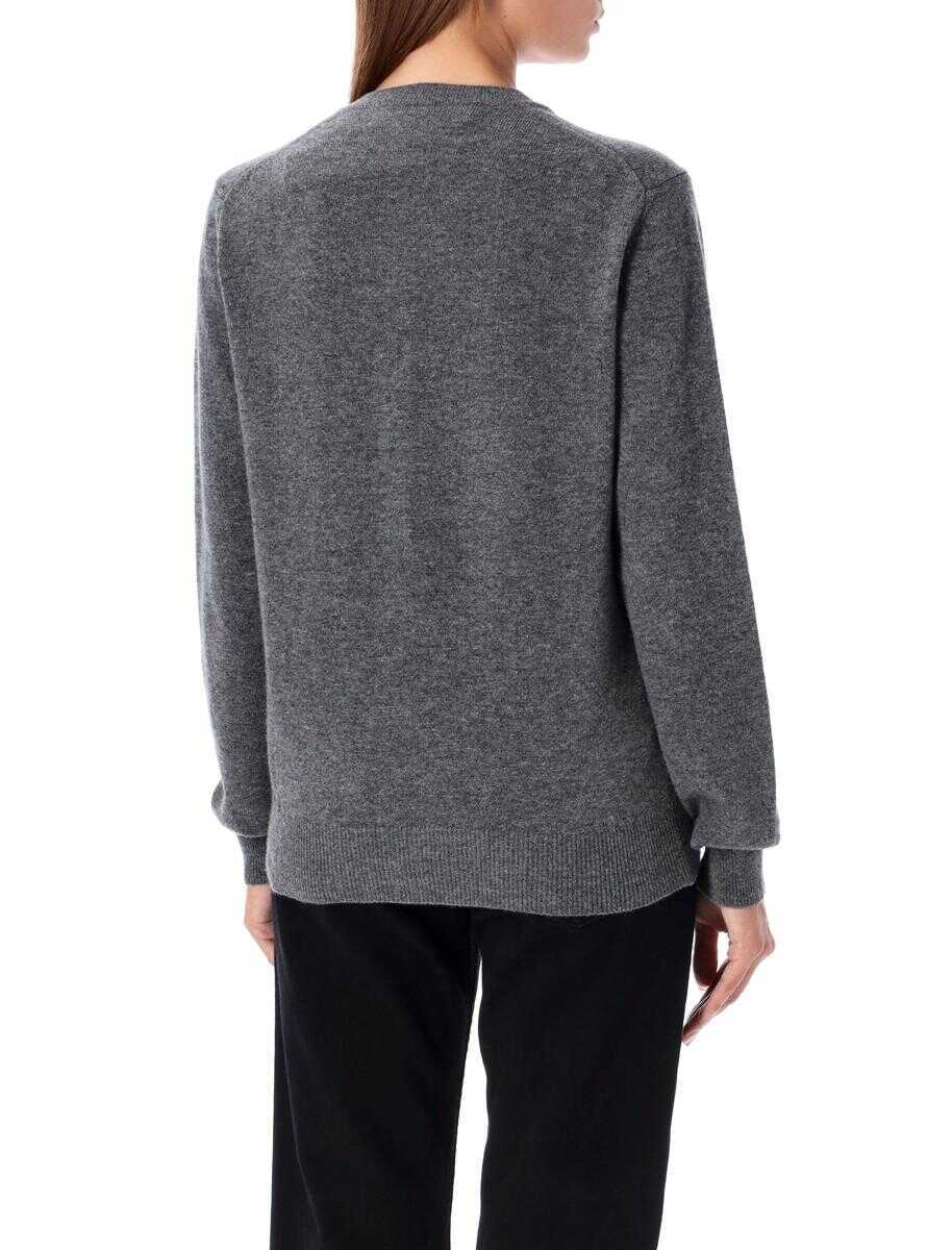 Cardigane Comme des Garons Comme Des Garons Play Wool Cardigan With Red Heart GREY Femei (BM 19268340) 2