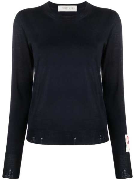 Pulovere Golden Goose Golden Goose Sweater With Round Neck In Wool BLUE Femei (BM 19268985) 1