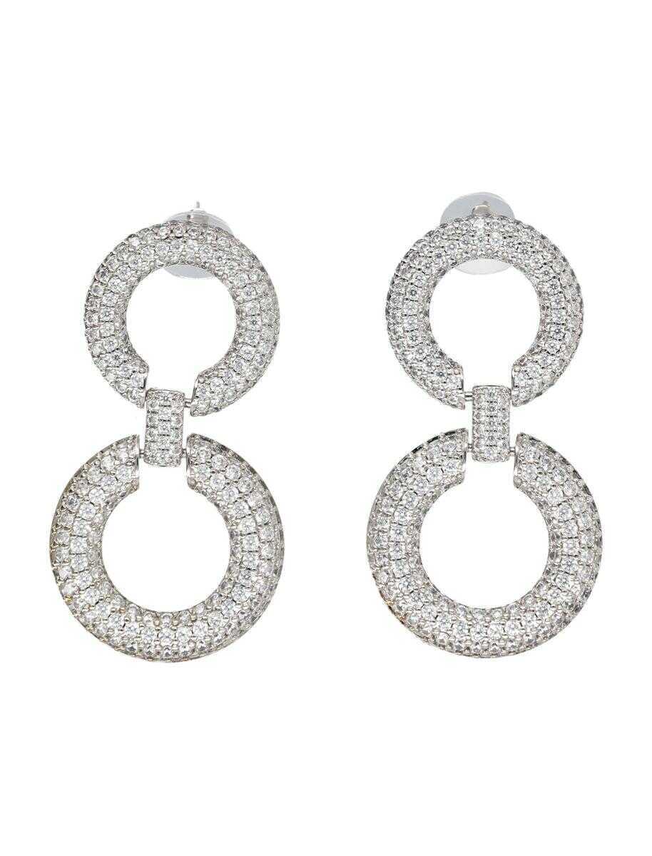 Cercei Self-Portrait Self-Portrait Silver Crystal Chain Link Earrings SILVER Femei (BM 19269090) 1