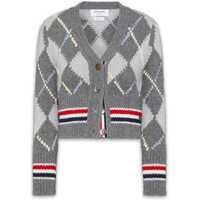 Cardigane Argyle V-Neck Cardigan Femei