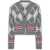 Thom Browne Argyle V-Neck Cardigan TONAL GREY