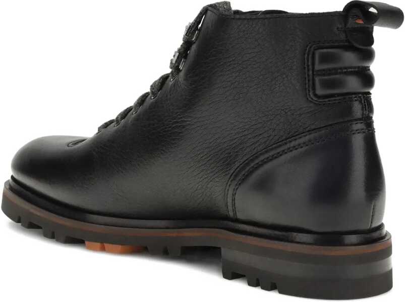 Bocanci casual Santoni Leather Ankle Boot BLACK Barbati (BM 19269356) 4