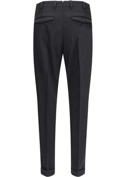 Pantaloni casual PT TORINO Rebel Virgin Wool Trousers NERO Barbati (BM 19269362) 2