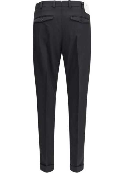 Pantaloni casual PT TORINO Rebel Virgin Wool Trousers NERO Barbati (BM 19269362) 3