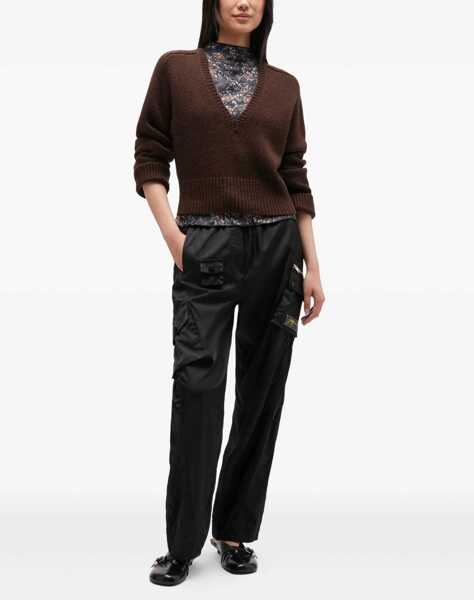 Pulovere Ganni V-Neck Sweater BROWN Femei (BM 19269452) 2