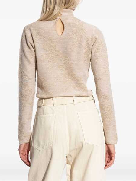 Pulovere Ganni Alpaca Blend Sweater BEIGE Femei (BM 19269485) 4