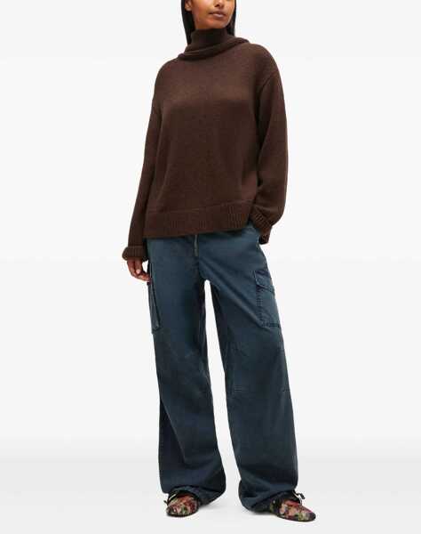 Pulovere Ganni Wool Blend Sweater BROWN Femei (BM 19269497) 2