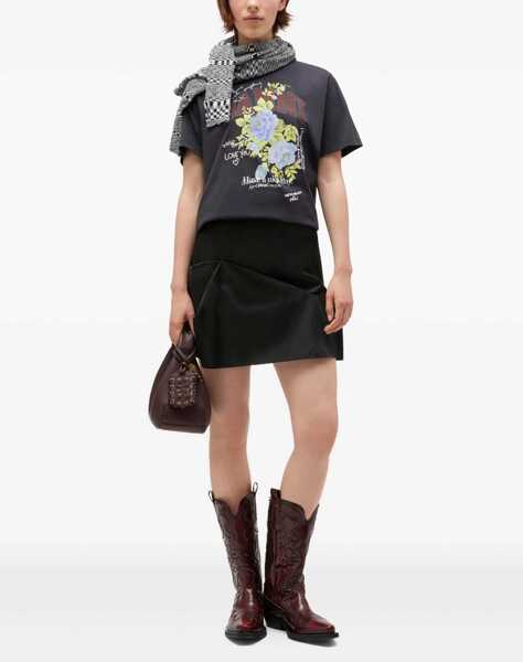 Tricouri Ganni T-Shirt Rose CHARCOAL Femei (BM 19269512) 2