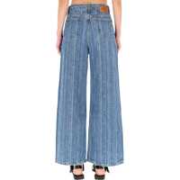 Blugi Ganni Dama - Blugi skinny Ganni Striped Baggy Jeans DENIM Femei (BM 19269533) - B-mall.ro