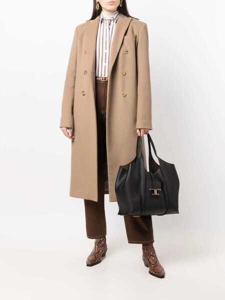 Genti de umar TODS Borsa Shopping T Timeless Medium BLACK Femei (BM 19269539) 2