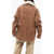 DSQUARED2 3-Button Shearling Coat With Patch Pockets Brown