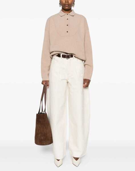 Tricouri Polo JACQUEMUS Polo Sweater la maille vareuse pallone BEIGE Femei (BM 19269611) 2