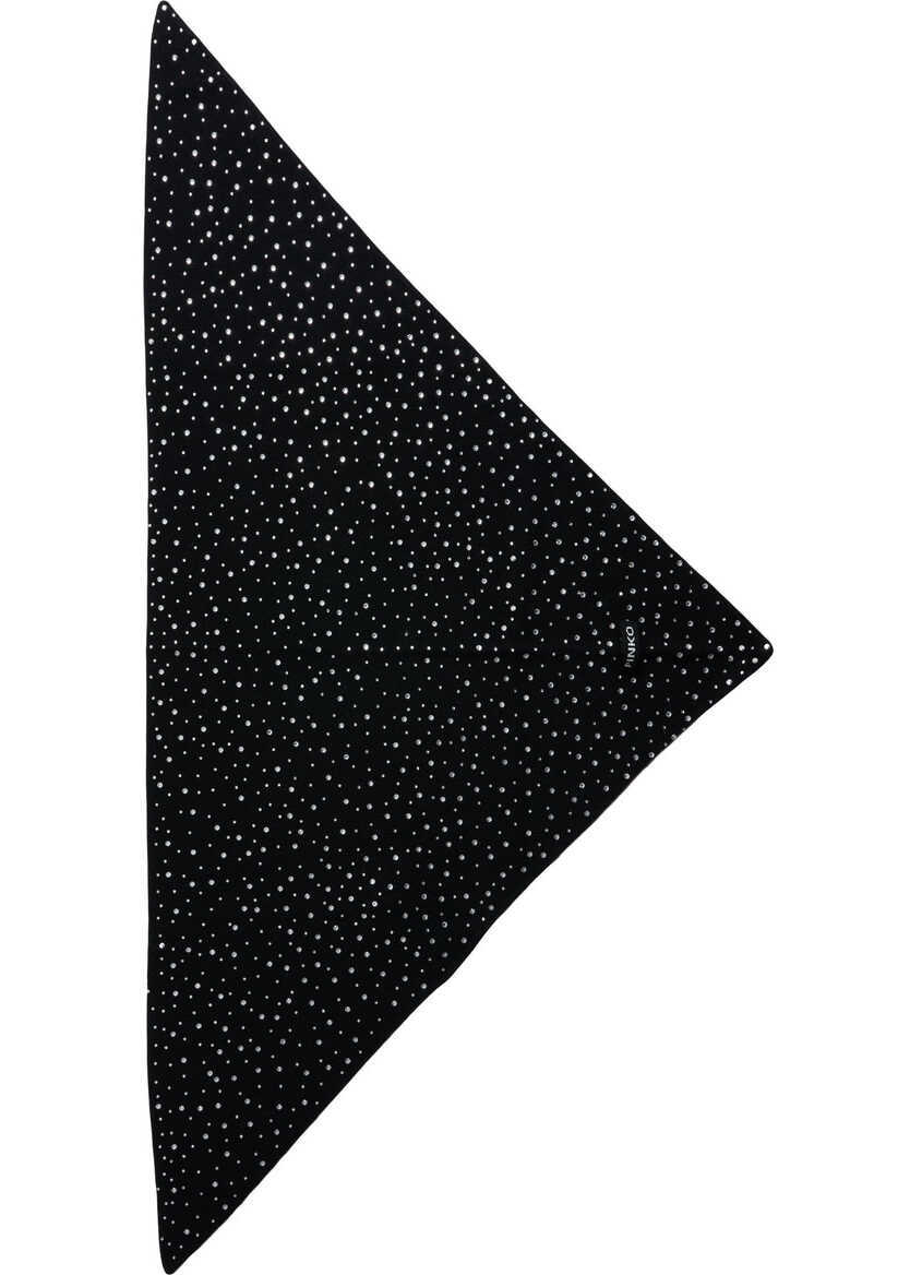 Esarfe Pinko Scarf with rhinestones Svizzera Black Femei (BM 19269617) 3