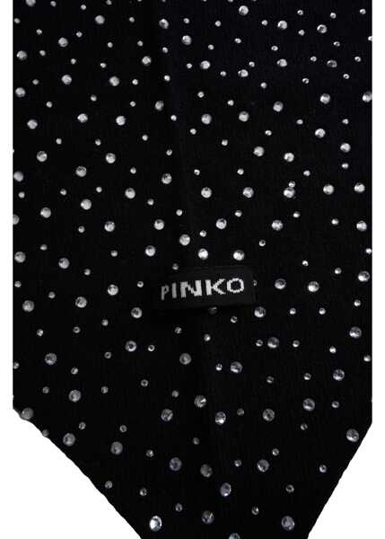 Esarfe Pinko Scarf with rhinestones Svizzera Black Femei (BM 19269617) 4