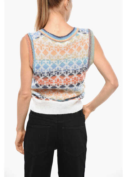 Pulovere DSQUARED2 Sleeveless Argyle Motif Sweater Multicolor Femei (BM 19269644) 3