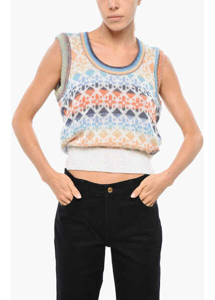 Pulovere DSQUARED2 Sleeveless Argyle Motif Sweater Multicolor Femei (BM 19269644) 1