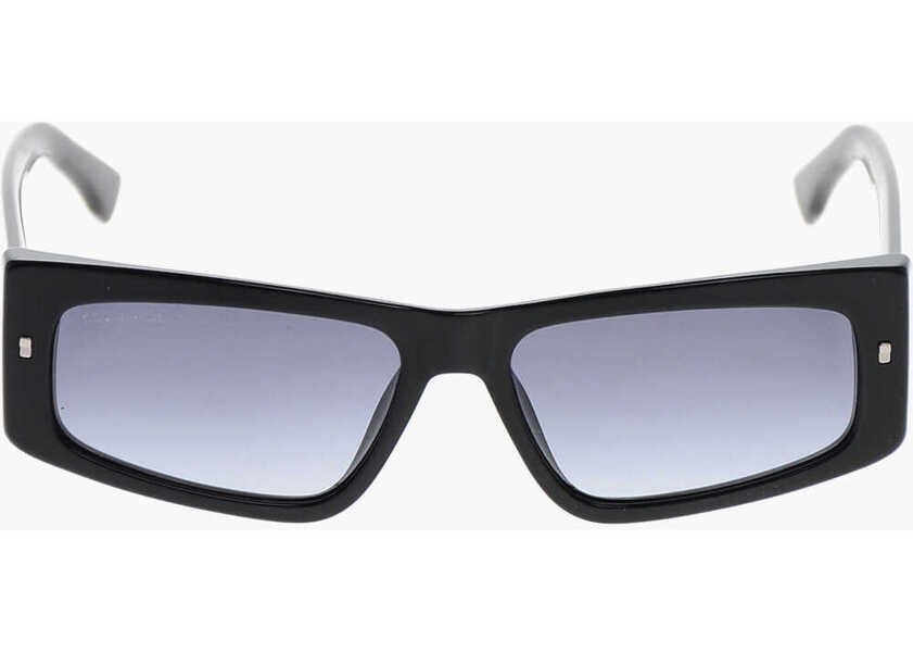 Ochelari de soare DSQUARED2 Icon Solid Color Cat-Eye Sunglasses With Contrasting Logo Black Barbati (BM 19269653) 1
