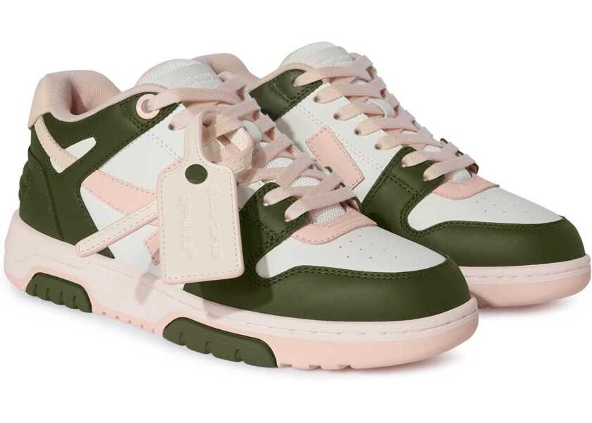 Sneakers Off-White Two Tone Leather Out Of Office Mid-Top Sneakers Military Green Femei (BM 19269662) 2