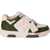 Off-White Two Tone Leather Out Of Office Mid-Top Sneakers Military Green