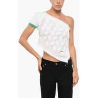 Bluze Double Fabric One-Shoulder Crop Top Femei