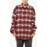 Jachete Check Patterned Eco-Shearling Overshirt Femei