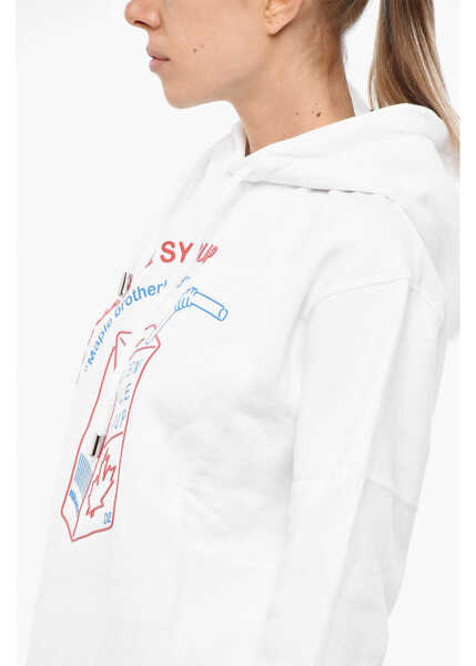 Bluze de trening DSQUARED2 Brushed Cotton Maple Syrup Hoodie White Femei (BM 19269695) 2