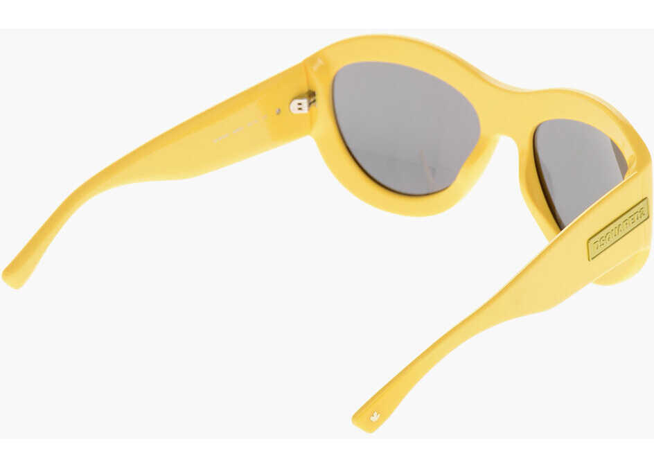 Ochelari de soare DSQUARED2 Solid Color Sunglasses With Mirrored Lenses Yellow Barbati (BM 19269704) 3