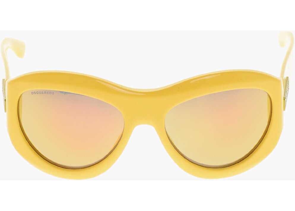 Ochelari de soare DSQUARED2 Solid Color Sunglasses With Mirrored Lenses Yellow Barbati (BM 19269704) 1