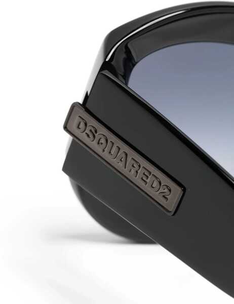 Ochelari de soare DSQUARED2 Solid Color Sunglasses With Round Design Black Barbati (BM 19269707) 3