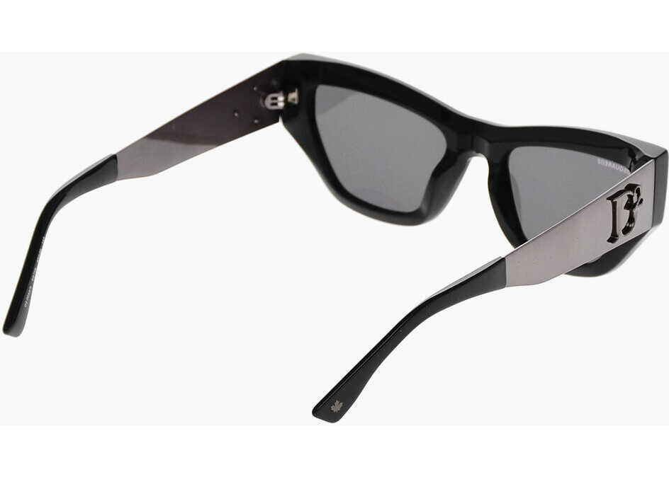 Ochelari de soare DSQUARED2 Cat-Eye Sunglasses With Embossed Monogram Black Femei (BM 19269713) 3