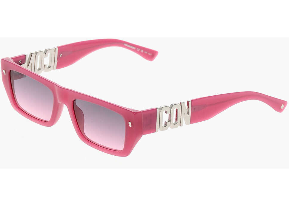 Ochelari de soare DSQUARED2 Icon Solid Color Sunglasses With Rectangular Frame Pink Barbati (BM 19269728) 2